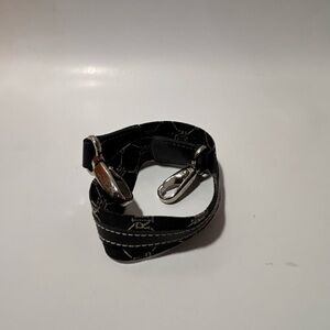 Ralph Lauren Black purse strap with Silver Hardware
